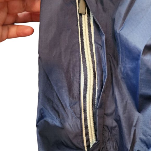 Eddie Bauer Jacket Men's Size XL Blue Windbreaker Hooded Pockets Zipped - Picture 7 of 14